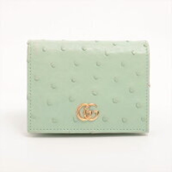 Gucci Ostrich Ophidia Bi fold Wallet Green - Picture 2 of 8